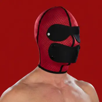 Cagoule fetish néoprène mesh Mr S Leather Sensory Hood | Dark-Ink