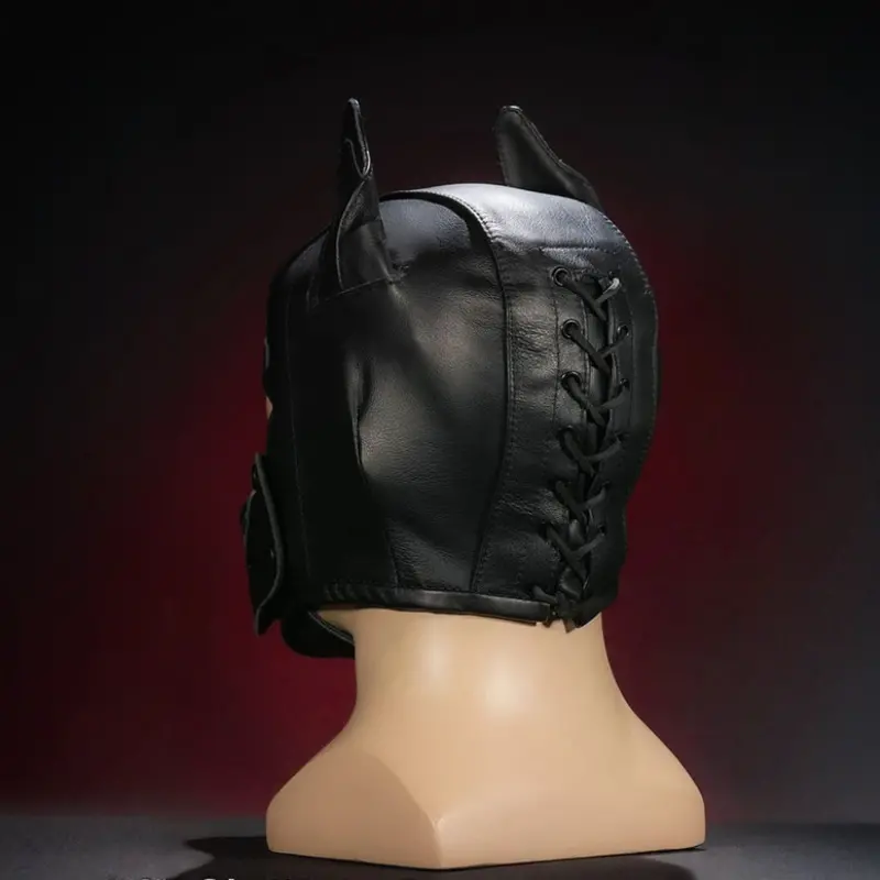 Cagoule puppy K9 Hood cuir Mr S Leather, sur mesure | Dark-Ink