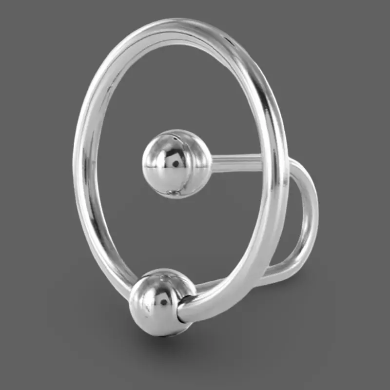 DARKLINE Full Stop Glans Ring, Urethral Plug, 4 Sizes | Dark-Ink