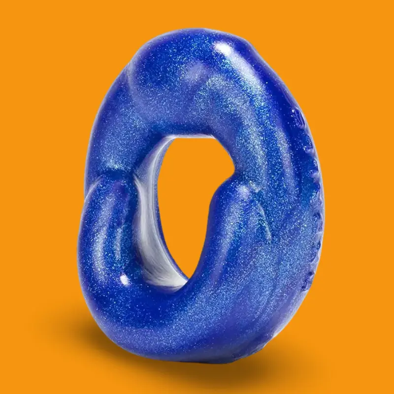 Oxballs Grip Cockring, gepolsterter Lip, Platinum-Silikon | Dark-Ink