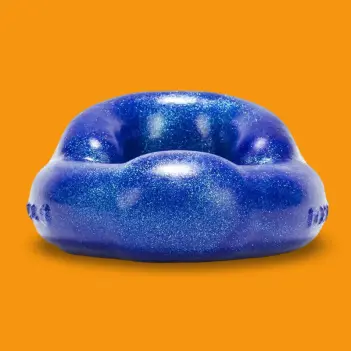 Oxballs Grip Cockring, gepolsterter Lip, Platinum-Silikon | Dark-Ink