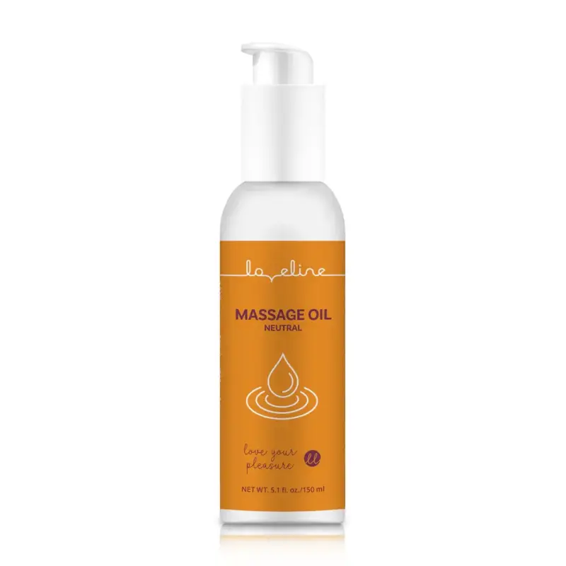 Loveline Neutral Massage Oil 150ml, Fragrance-Free | Dark-Ink