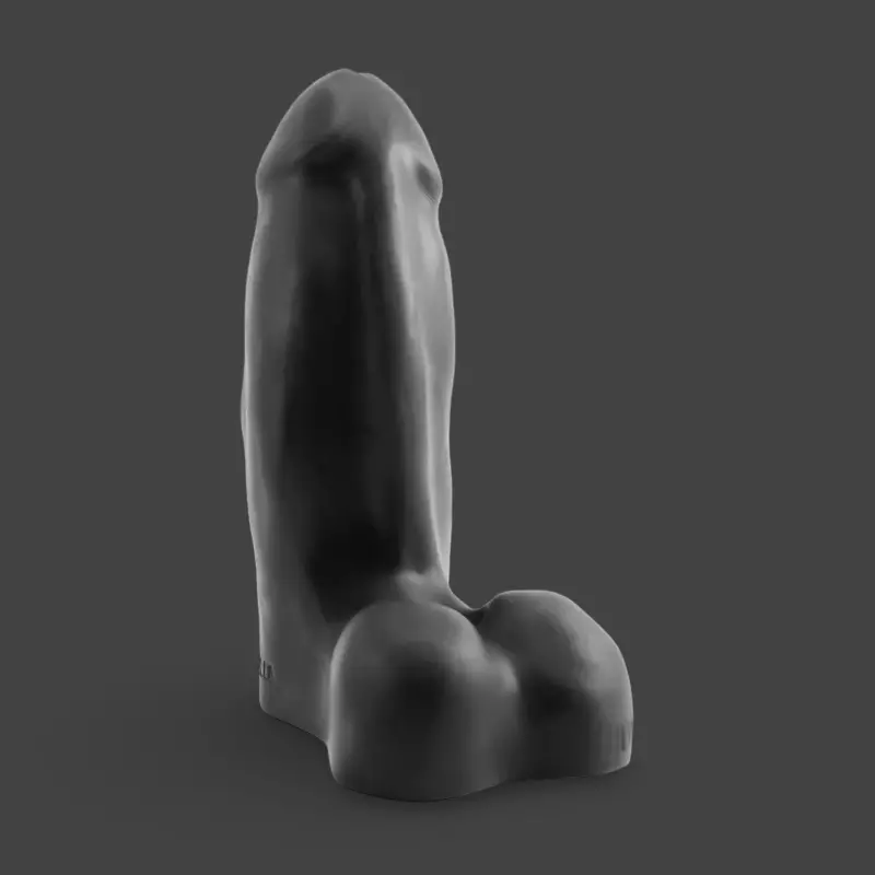 Oxballs Buddy Silikon-Dildo, kurz und breit, Platinum | Dark-Ink