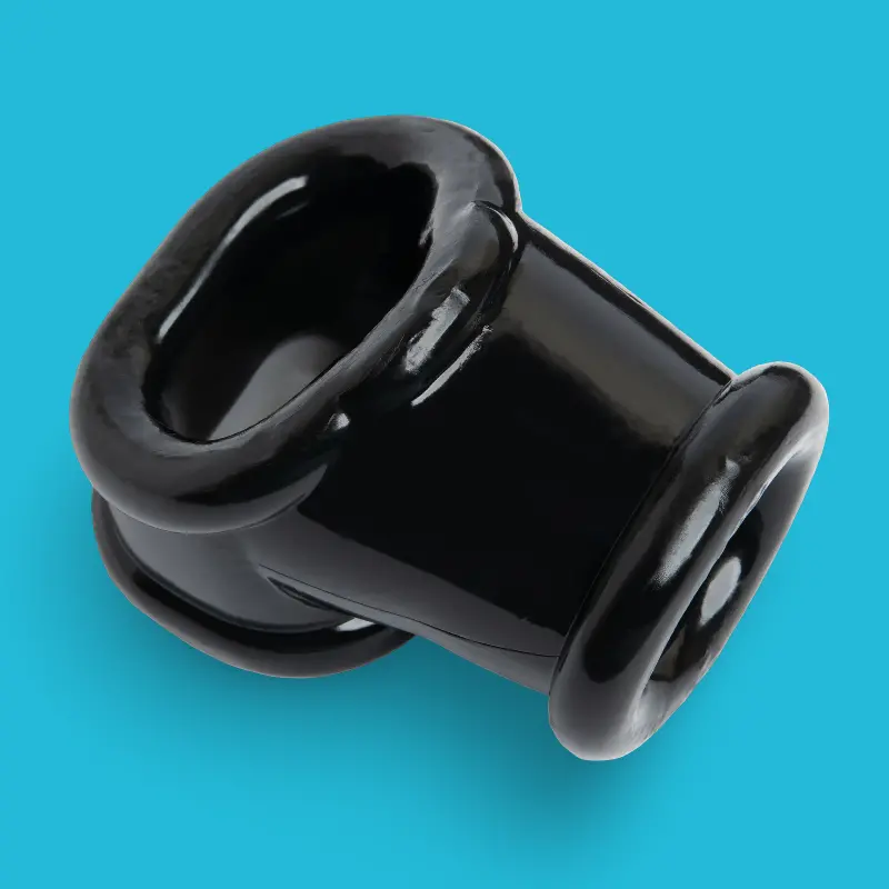 Oxballs Powersling Cocksling, squeeze-ball base, FLEXtpr | Dark-Ink
