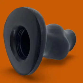 Oxballs Popper Tall Hollow Plug, 4 bumps, Marshmallow | Dark-Ink