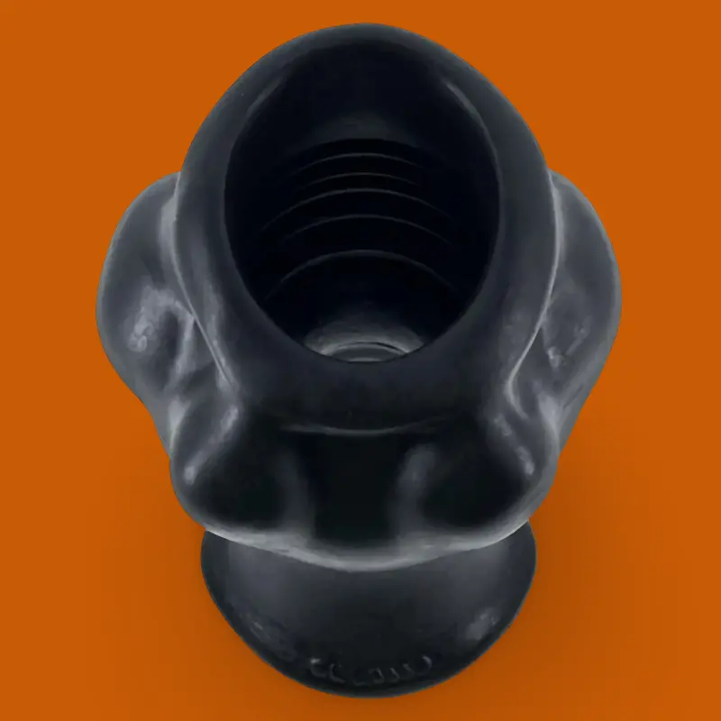 Oxballs Popper Tall Hollow Plug, 4 bumps, Marshmallow | Dark-Ink