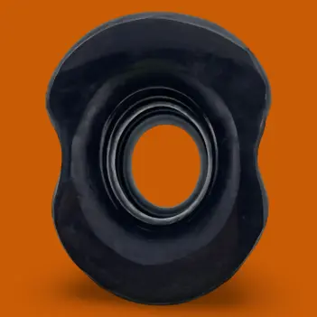 Oxballs Popper Tall Hollow Plug, 4 bumps, Marshmallow | Dark-Ink