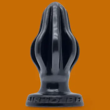 Oxballs AIRHOLE FF Analplug, Fins, Pure Platinum Silikon | Dark-Ink