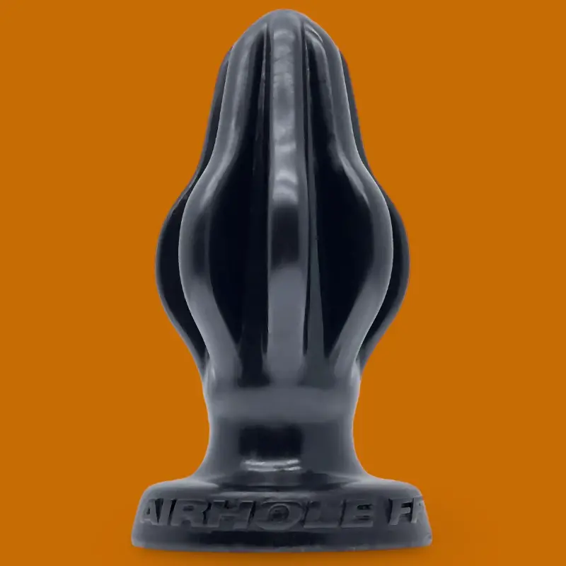 Oxballs AIRHOLE FF Analplug, Fins, Pure Platinum Silikon | Dark-Ink