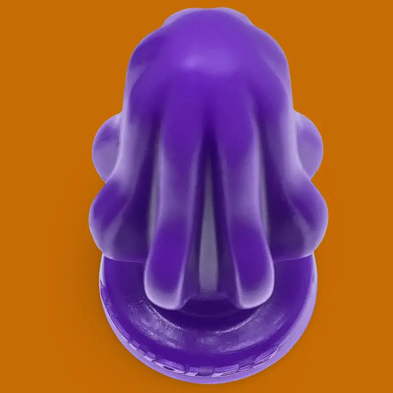 Oxballs Airhole Finned Butt Plug, compressible fins, S-FF | Dark-Ink