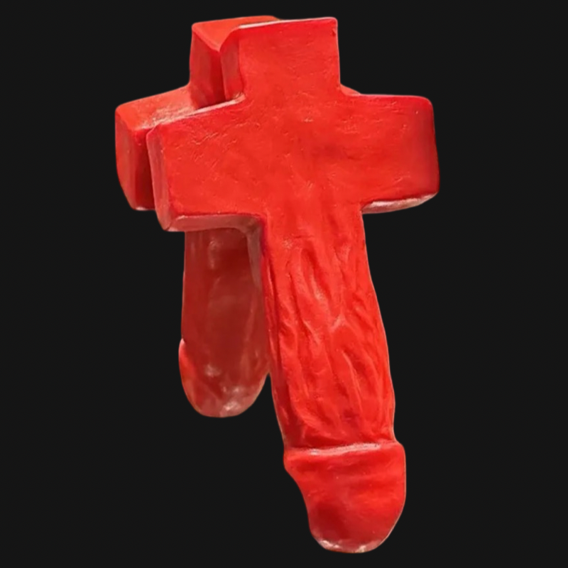 DAMIEN – Dildo cruciforme de silicona Platinum