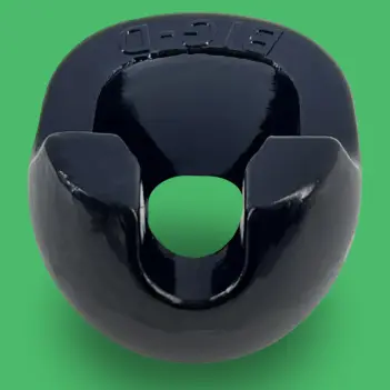 Oxballs Big-D Cock Ring, shaft gripper flanges, flexTPR | Dark-Ink