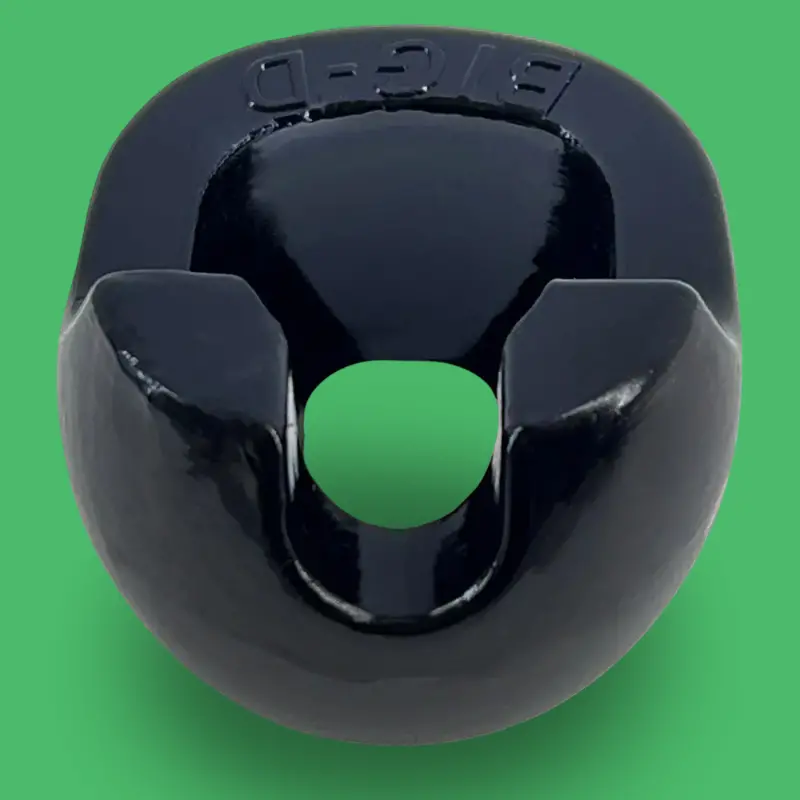 Oxballs Big-D Cock Ring, shaft gripper flanges, flexTPR | Dark-Ink