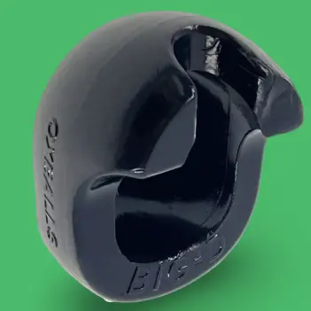 Oxballs Big-D Cock Ring, shaft gripper flanges, flexTPR | Dark-Ink