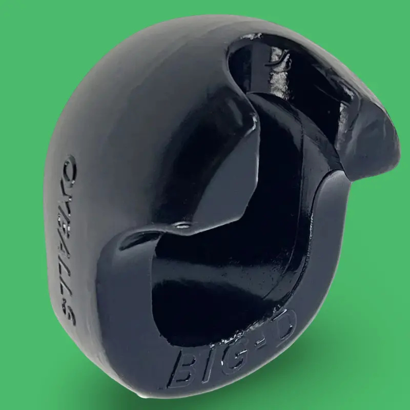 Oxballs Big-D Cock Ring, shaft gripper flanges, flexTPR | Dark-Ink