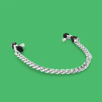 BRUTUS Basic Nipple Clamps, Steel Series, silver metal | Dark-Ink