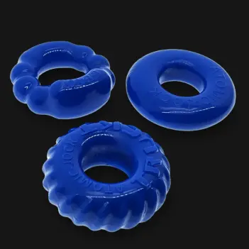 Cockring Oxballs Bonemaker 3-pack, tres formas Flextpr™ | Dark-Ink
