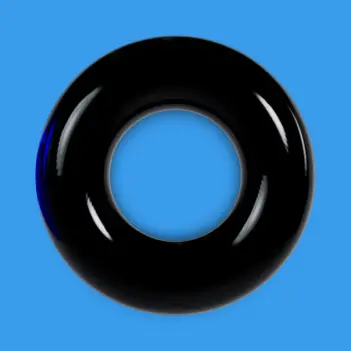 Cockring set LEVELZ 4 anneaux TPE multicolor non vibrant | Dark-Ink