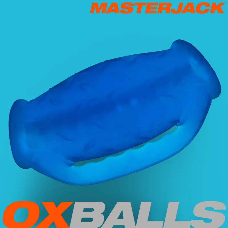 Oxballs Masterjack Stroker, grip handle, 2 opposite holes | Dark-Ink