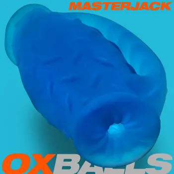 Oxballs Masterjack Stroker, grip handle, 2 opposite holes | Dark-Ink