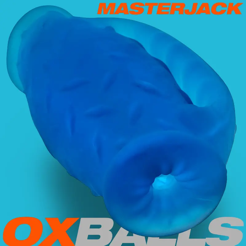 Oxballs Masterjack Stroker, grip handle, 2 opposite holes | Dark-Ink