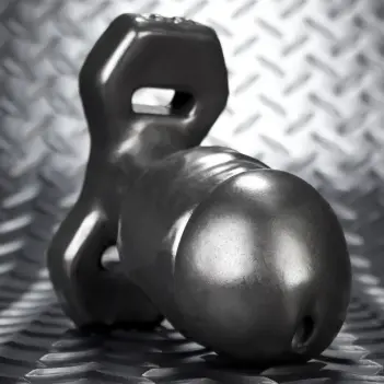 Oxballs BOSS Slider Harness Butt Plug, Platinum Silicone | Dark-Ink