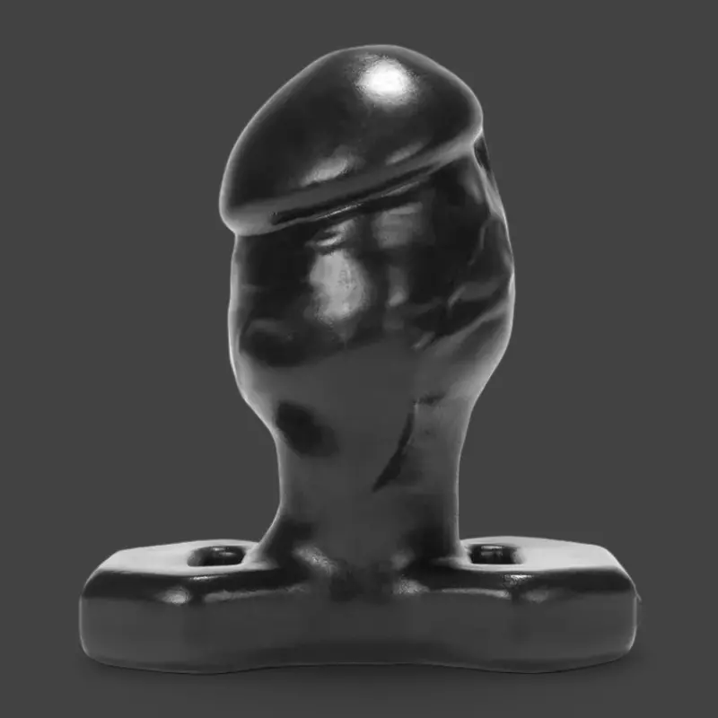 Oxballs BOSS Slider Harness Butt Plug, Platinum Silicone | Dark-Ink