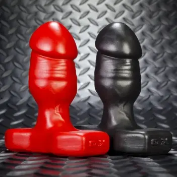 Plug anal BOSS Oxballs Slider pour harnais, Platinum | Dark-Ink