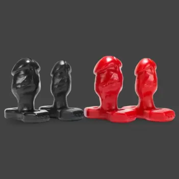 Oxballs BOSS Slider Harness Butt Plug, Platinum Silicone | Dark-Ink