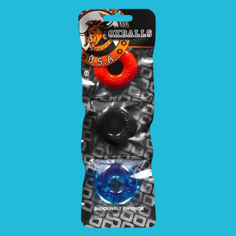 Oxballs Ringer 3er-Pack Cockring, flache Innenseite | Dark-Ink