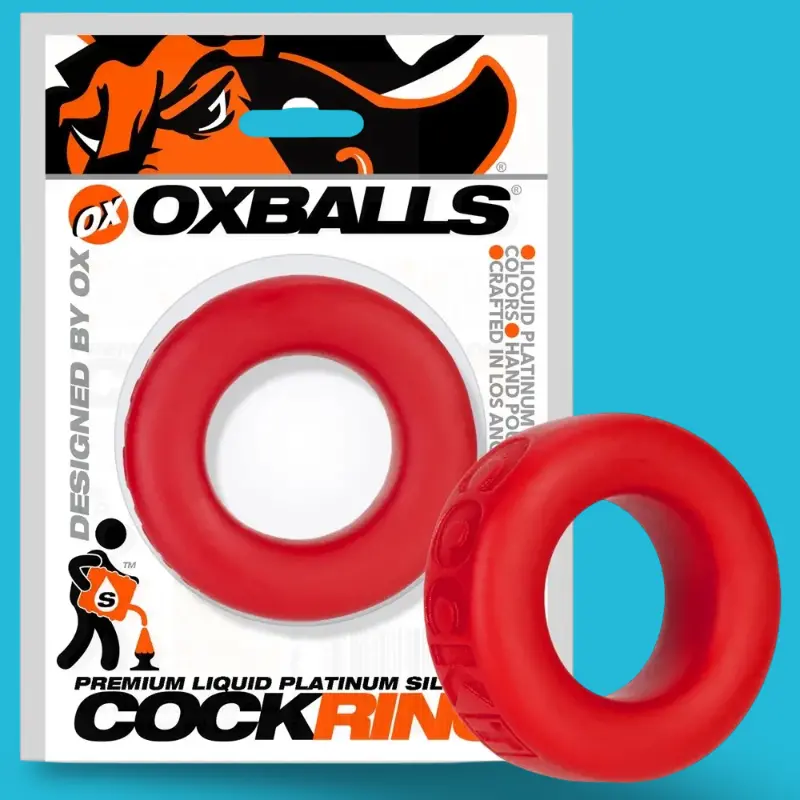Cockring Oxballs Cock-T, silicona platino pura, carnoso | Dark-Ink