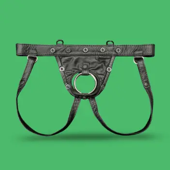 Leder-Jockstrap Mr S Leather Hidden Ring, Tasche wechselbar | Dark-Ink