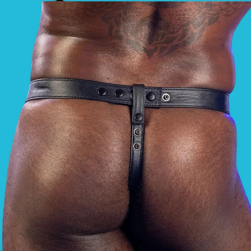 Leder-String Hidden Ring Mr S Leather, 2"-Cockring | Dark-Ink