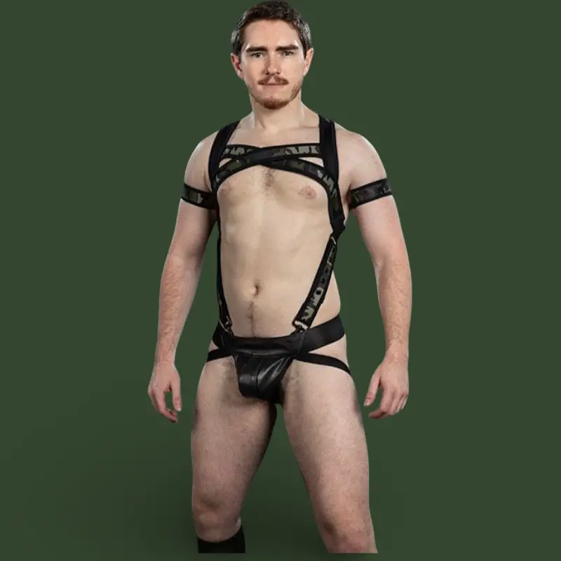 Harnais néoprène X-Factor Camo Mr S Leather | Dark-Ink