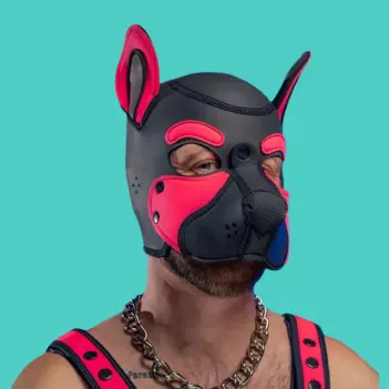 Harnais néoprène X-Factor Mr S Leather, pink | Dark-Ink