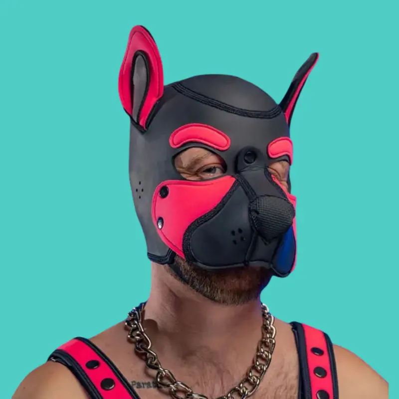 Harnais néoprène X-Factor Mr S Leather, pink | Dark-Ink