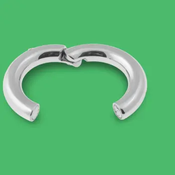 DARKLINE Ze Snapper Hinged Magnetic Cock Ring, 12mm Steel | Dark-Ink