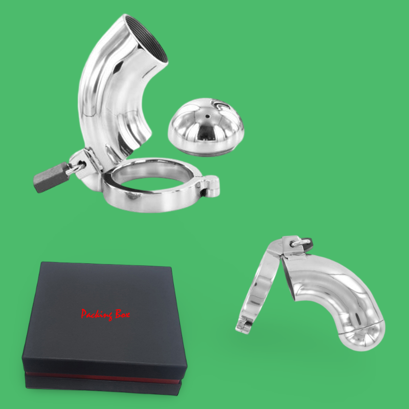 Chastity Tube with Cover Removable Head - S/Steel