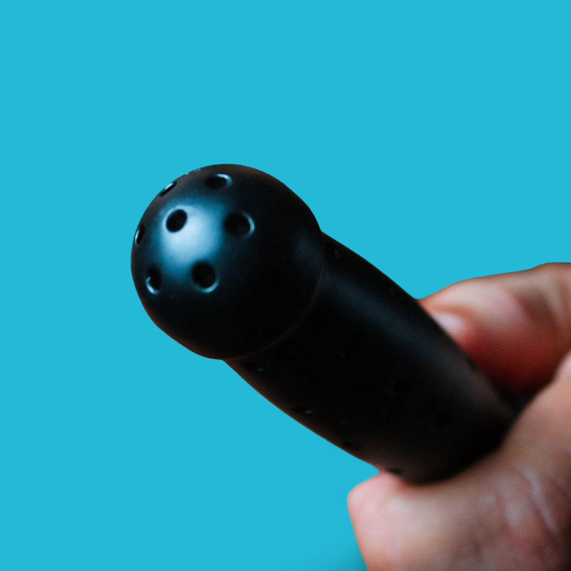 Black half screwed douche aluminum