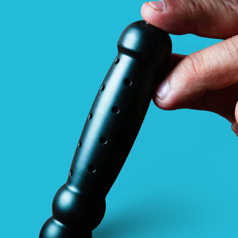 DARKLINE Anal-Duschaufsatz, schwarzes Aluminium, 34 Löcher | Dark-Ink