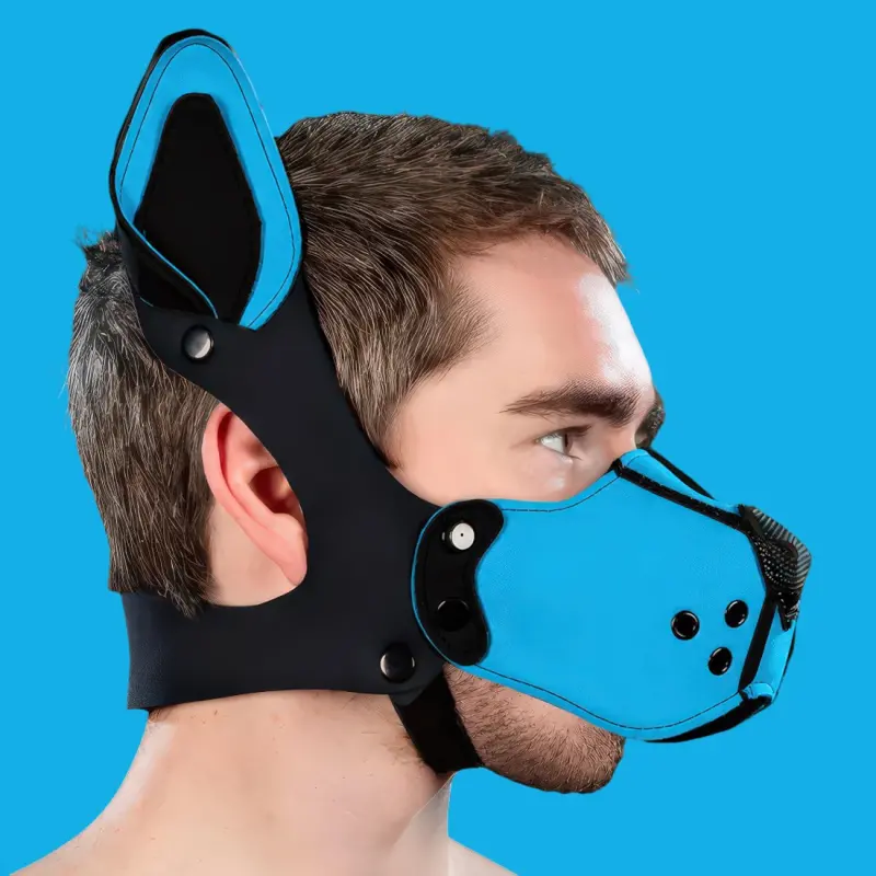 Kit muselière puppy K9 néoprène Mr S Leather, Aqua | Dark-Ink