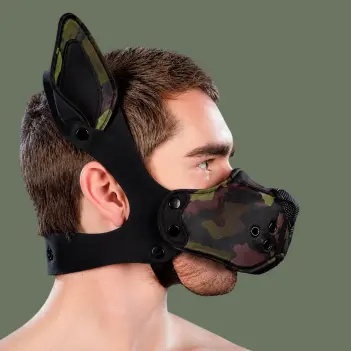 Mr S Leather K9 Muzzle Kit Camo | Puppy Play Néoprène