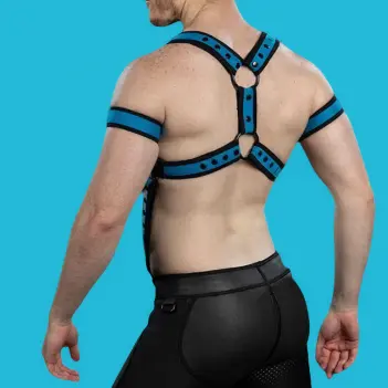 Neopren Harness X-Factor Mr S Leather, Kobaltblau | Dark-Ink