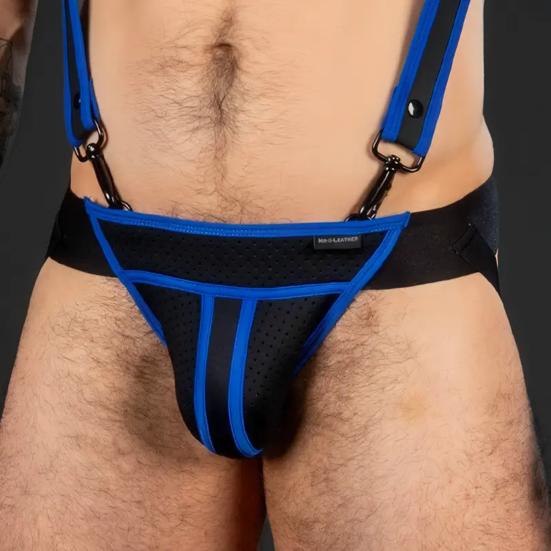 Mr S Leather Neo Cyber Neoprene Jockstrap | Dark-Ink