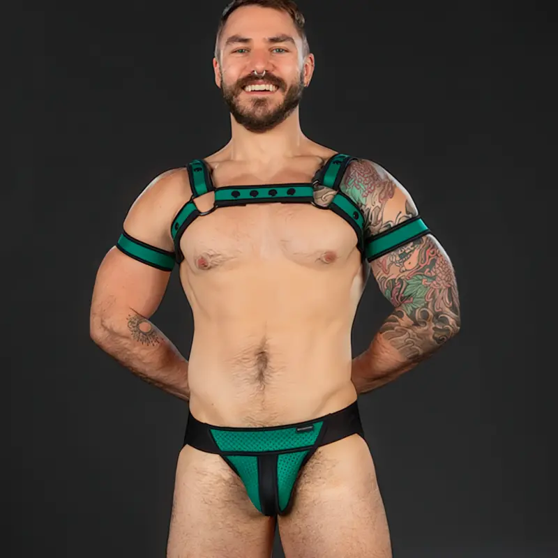 Mr S Leather Neo Cyber Neoprene Jockstrap | Dark-Ink