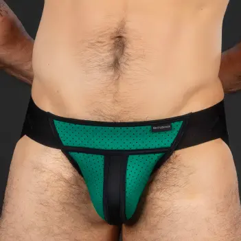 Mr S Leather Neo Cyber Neoprene Jockstrap | Dark-Ink