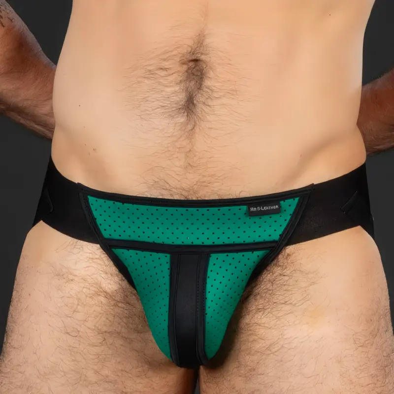 Mr S Leather Neo Cyber Neoprene Jockstrap | Dark-Ink