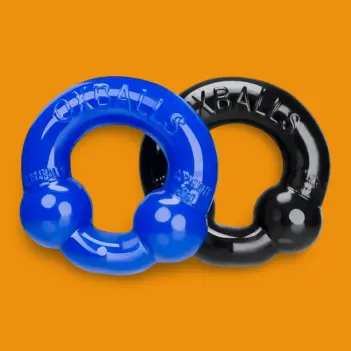 Oxballs ULTRABALLS Cockring, Doppel-Nubs, 2er-Pack | Dark-Ink