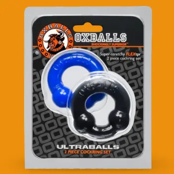 Oxballs ULTRABALLS Cockring, Doppel-Nubs, 2er-Pack | Dark-Ink