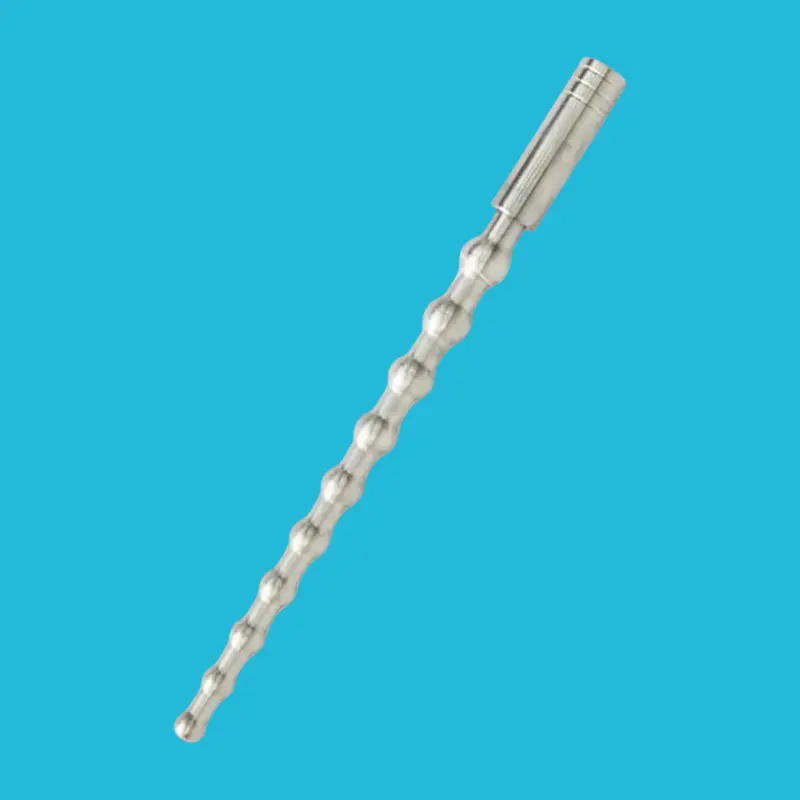 Bullet Pleasure Monster Dilator | Beaded Stainless Steel Sound